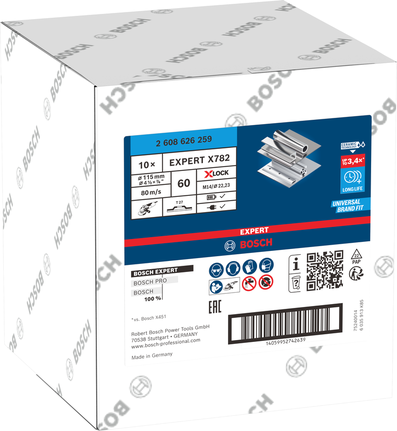 Lamelový kotouč Bosch EXPERT X782 115 mm G60 X-Lock box.
